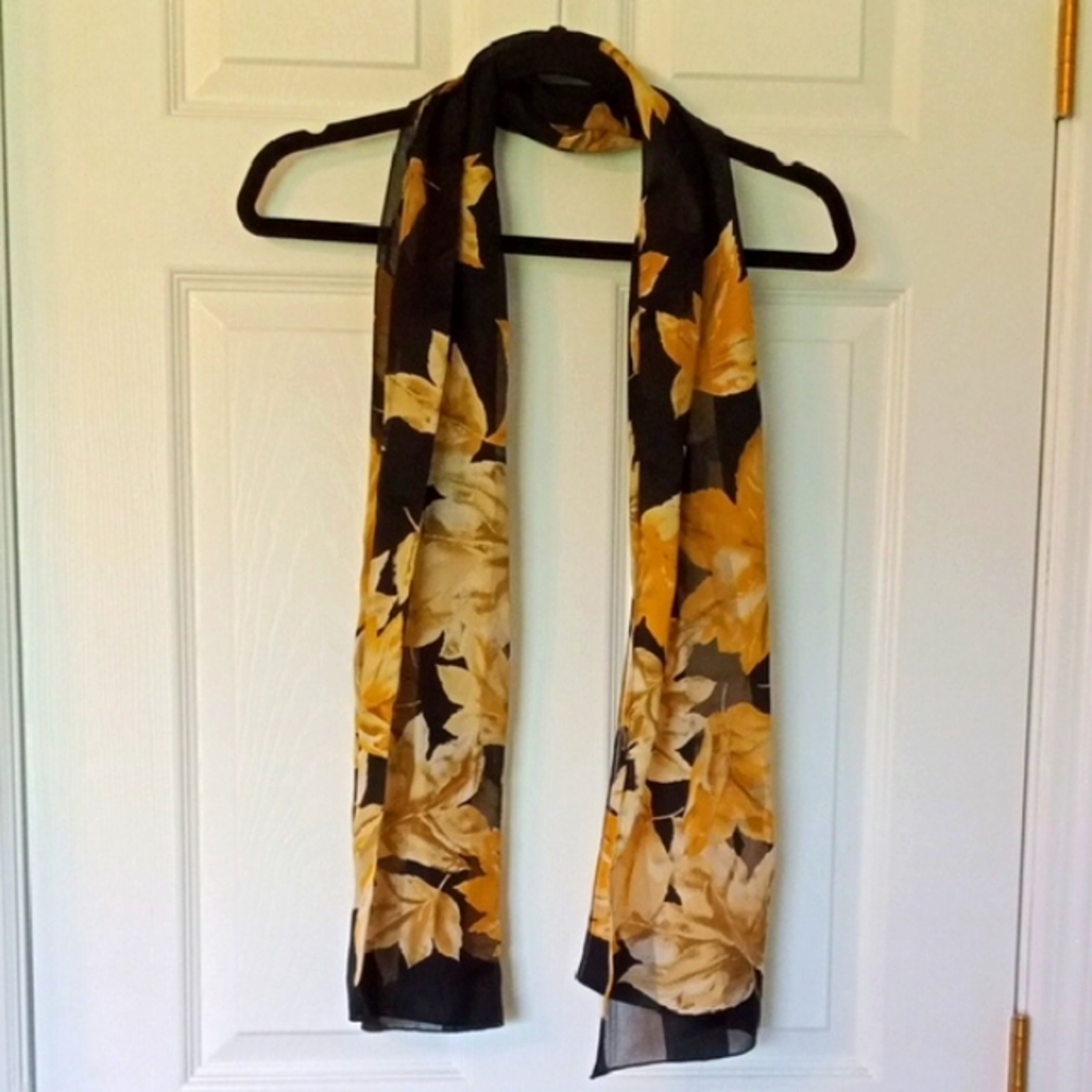 Black and Gold Elegant Silk Wrap